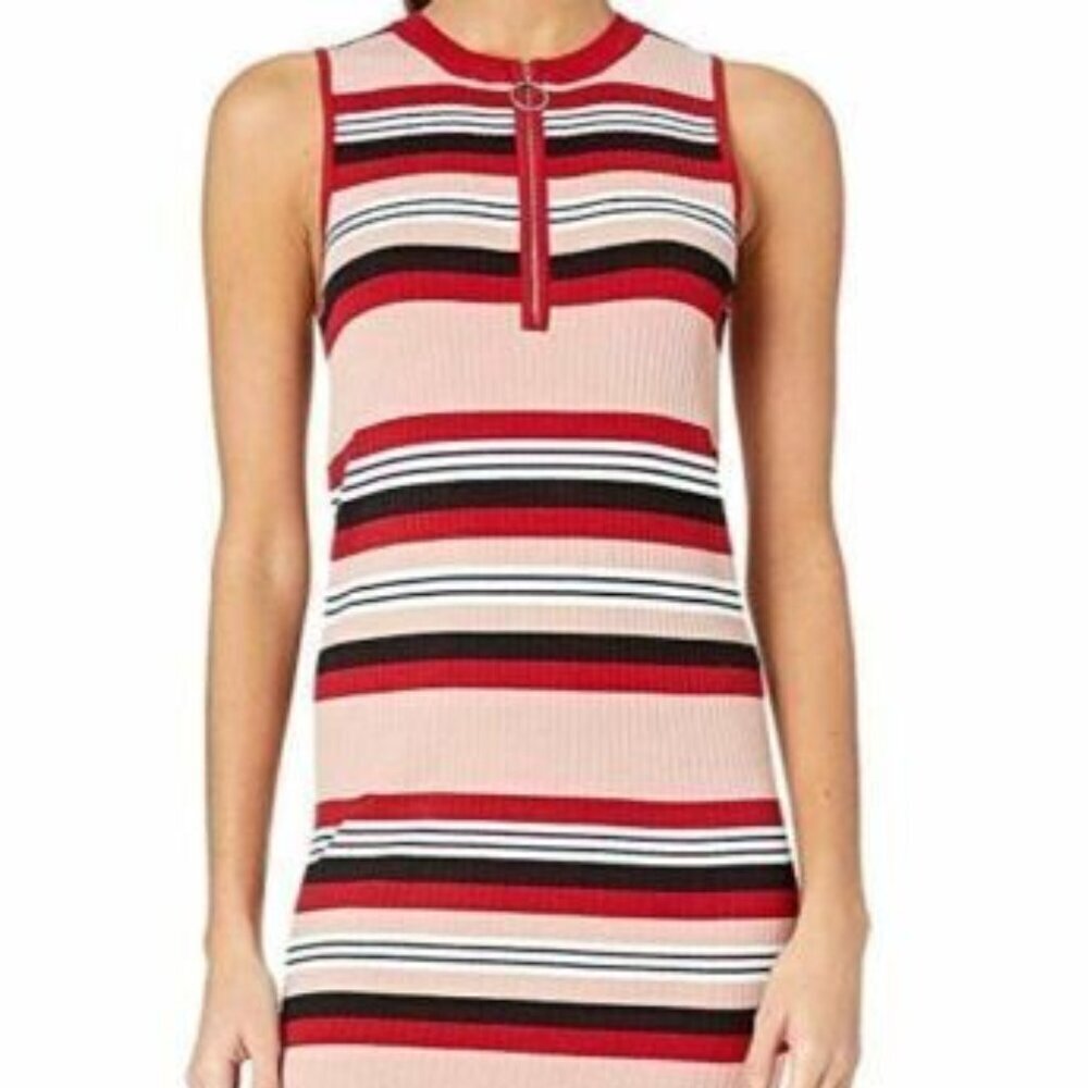 BB Dakota Worth The Stripe Sleeveless Sweater Dress Size XS